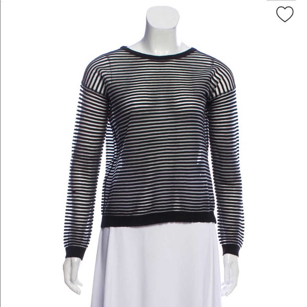 KOOPLES Sheer striped top NWOT Perfect for Spring